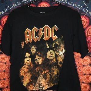 M AC/DC crop top shirt